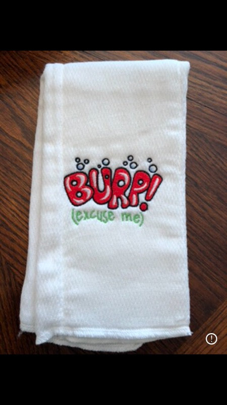 Burp! "Excuse Me" Burp Cloth