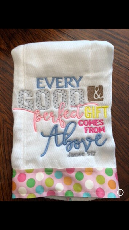 Gifts Come From Above Burp Cloth