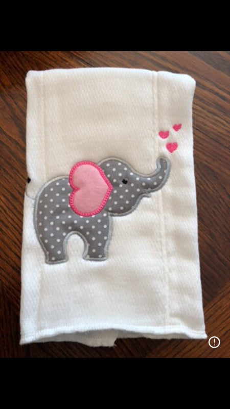 Elephant Burp Cloth