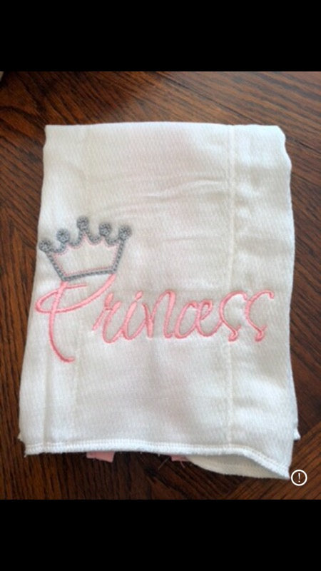 Princess Burp Cloth