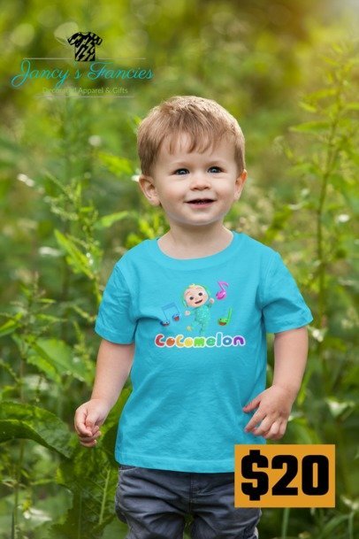 Toddler's Blue Short Sleeve Cocomelon T-Shirt