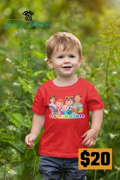 Toddler's Red short sleeve Cocomelon T-Shirt